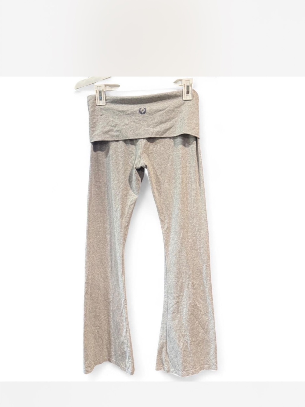 PINK Victoria's Secret Girls Grey Fold-Over Waist Flare Leggings
